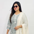 New Stylish Skin Print Readymade Stitched Lilen Two Piece For Women. 