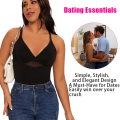 Women Compression Corset V Neck Cross Mesh Body Shaper Seam-free Tank Top Tummy Control Underwear Slimming Camisole Bustier.
