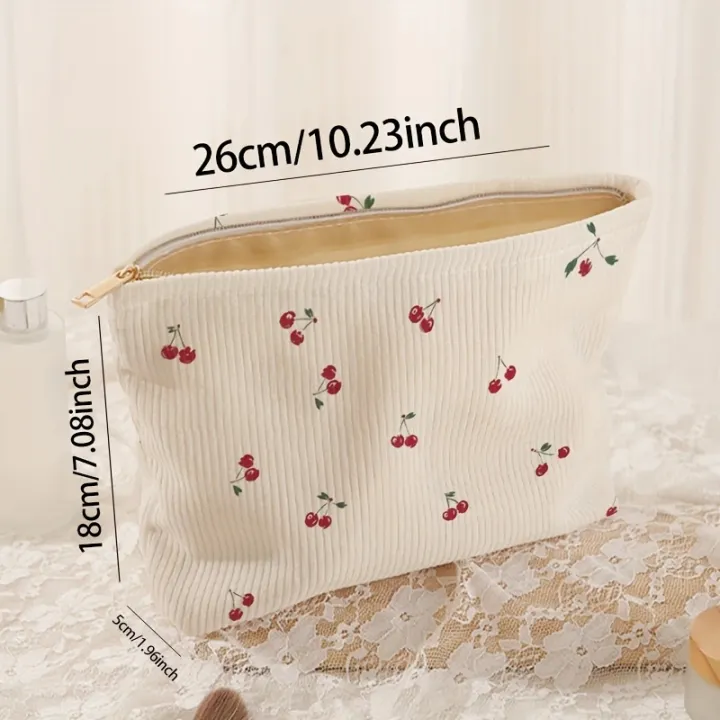 Cherry%20Printed%20Corduroy%20Makeup%20Bag,%20Lightweight%20Zipper%20Makeup%20Storage%20Box,%20Multifunctional%20Bag%20with%20Lining%20-%20Image%203
