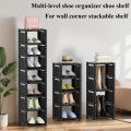 Multiple Layers Shoe Organizer Shoe Rack Organizer Space Saving Rack For Wall Corner Stackable Shelf Adjustable Saving Cabinet. 