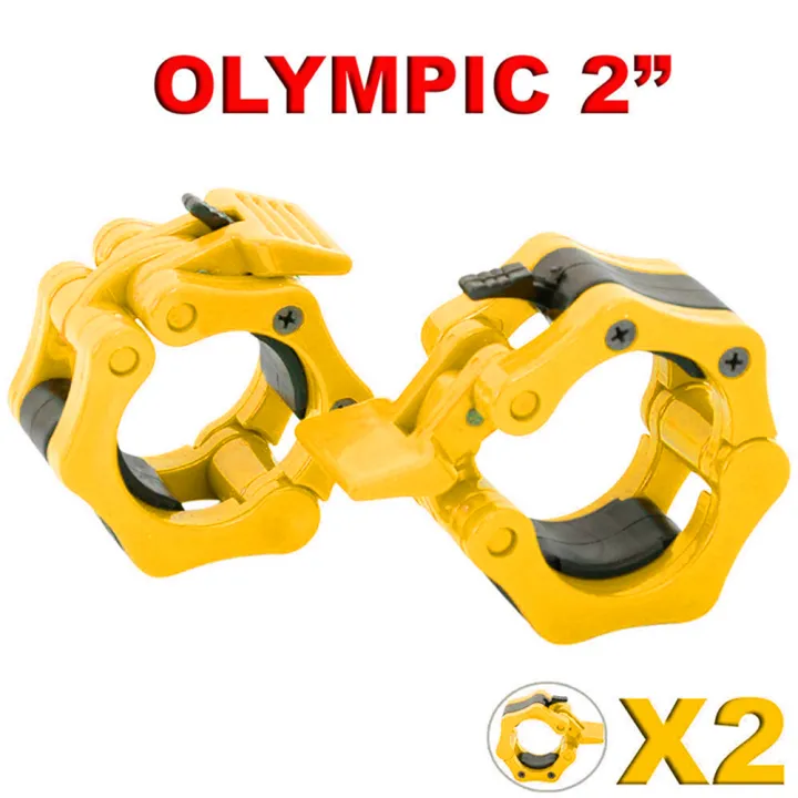 1%20Pair%202"%20Weightlifting%20Barbell%20Collar%20Fitness%20Crossfit%20Quick%20Release%20Dumbbell%20Clamp%20Powerlifting%20Musculation%20Lift%20Gym%20Equipment%20-%20Image%202