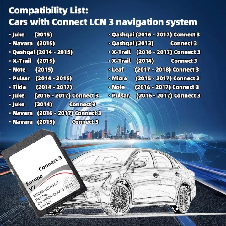 Newest%20Connect%203%20V7%20Sat%20Nav%20SD%20Europr%20Map%20Update%20for%20Nissan%20Car%20Juke%20Note%20Leaf%20Navigation%20GPS%20Karte%20-%20Image%202