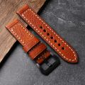 Handmade High-end Genuine Leather, 20MM 22MM 24MM 26MM Brown Vintage Men's Bracelet for PAM111 441,Genuine Leather Bracelet. 