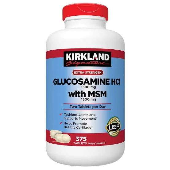 KIRKLAND SIGNATURE GLUCOSAMINE HCI 1500MG WITH MSM 375 TABLETS