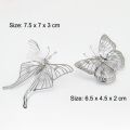 2 Pcs Butterfly Model 3D Metal Puzzle Kits Animal Insect Beautiful Butterfly Assembly Model Jigsaw Puzzle Toys For Adult .