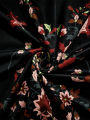 Plus Size Women's Boho Floral Maxi Dress, Long - Sleeve V - Neck, Ethnic Print, Casual & Festival Wear. 