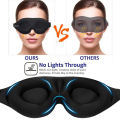 Eye Mask for Sleeping 3D Contoured Cup Blindfold Concave Molded Night Sleep Mask Block Out Light with Women Men with Earplugs.