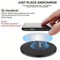VIKEFON Wireless Charger Pad Stand Desktop Ultra-thin Mobile Phone Fast Charging Dock Station For iPhone 14 13 12 Samsung Xiaomi. 