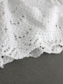 Women's knitting beach short-sleeved wispy knit cardigan.