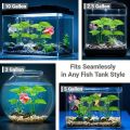 1pc Artificial Aquarium Plants Realistic Floating Leaves Sturdy Stem, Reptile Terrariums Low-Maintenance Water Tank Decoration.