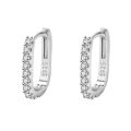 Original designer 925 Sterling Silver Elegant Crystal Jewelry Fashion Zircon Circle Hoop Earrings for Woman Wedding Party .