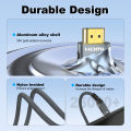4K@60Hz Micro/Mini HDMI to HDMI Cable Braided HDMI-compatible Male to Male Bi-Directional 2.0Cord 18Gbps for Camera Monitor. 