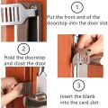 Safety Anti-theft Door Blocker Portable 8cm Stainless Steel Safe Security Tool For Home Privacy Hotel Travel Door Lock Stopper. 