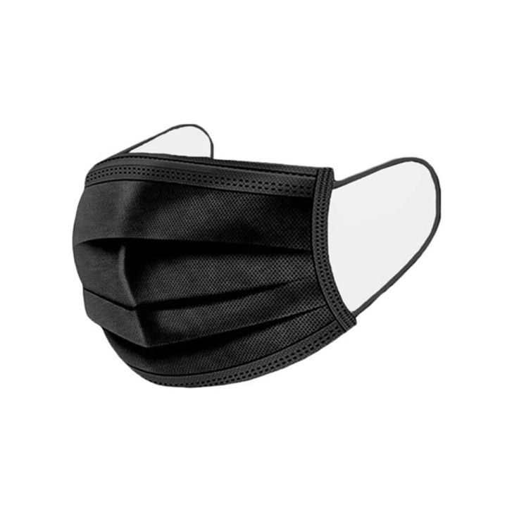 Surgical Black protective Face Mask 3 Ply 50 pieces (1 Box) - Black