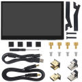 7 Inch Portable Display IPS LCD Capacitive Touch Screen 1024x600 Monitor Optional Speakers for Raspberry Pi 5 4B 3B+ Laptop PC.
