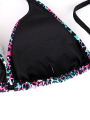 Two-Piece Women's Split Bikini Set Summer Strappy And Lace-Up Colorful Polka Dot Printed Lady's Bikini Beach Vacation Swimsuit.