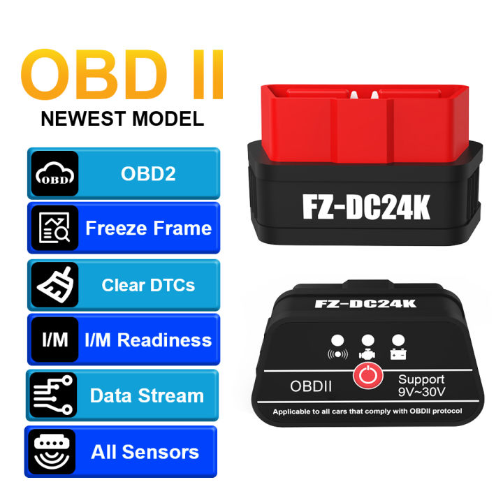 OBD2 Car Fault Diagnostic Tool OBD II Scanner Multifunctional Smart Read Clear The Fault Codes Auto AM2 Code Reader Bluetooth