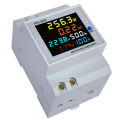 6IN1 Din Rail AC Monitor 110V 220V 380V 100A Voltage Current Power Factor Active KWH Electric Energy Frequency Meter VOLT AMP. 