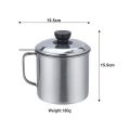 Bacon Grease Container Kitchen Oil Container Can with Strainer for Store Meat Frying Oil and Cooking Grease Storage. 