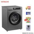 HITACHI 8Kg Fully Automatic Inverter Front Load Washing Machine BD80CVE (SL). 