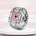 Ring Watch New Hot Selling Creative Alloy Shell Finger Square Dial Couple Men And Women. 