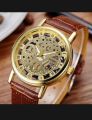 Skaliton double sided glass transparent watch for men/women/boys & girls skeleton watch for men / boys  slimy watch leather watch best quality watch for boys one of the best look. 