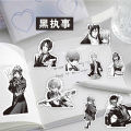 10/30/75pcs Black And White Black Butler Stickers Cool Sebastian Michaelis Sticker Car Skateboard Suitcase Ciel Anime Decal Toys. 