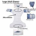 [Sigzagor]1 XL Adult Cloth Diaper Nappy Urinary Incontinence Pocket Reusable Insert Hook and Loop ABDL Age Play 26.7in to 50.4in. 