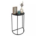 Table semi circle home decor metal frame side laptable. 