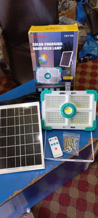 Solar Charging hand held Lamp 100 watt