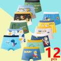 1/4/8/12 Pcs/pack Boys Boxer Briefs Kids Cotton Underwear Baby Boy Underpants Teenager Cartoon Print Soft Children Panties 4-12Y.