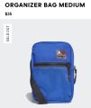ADIDAS Organizer Bag Medium *Blue *Essential Edition *With adjustable shoulder strap *100% authentic guarantee. 