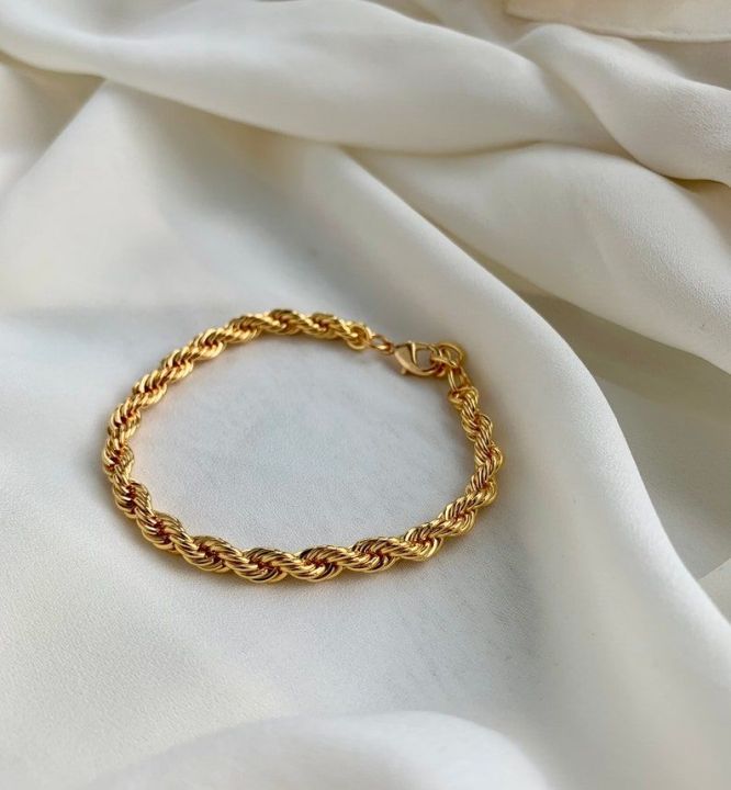 GOLD coating rope bracelet. Stainless Steel
