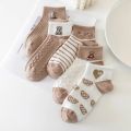 5/10 Pairs Socks Sets Women Elegant Retro Polyester Cotton Low Tube Women Socks Breathable Japanese Style Casual Cotton Sock. 