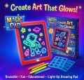 TAVORE Magic Pad Light-Up Drawing Board for Kids – Glowing Writing & Drawing Tablet with Neon Pens, Stencils & Fun Guide | Reusable & Educational Toy.