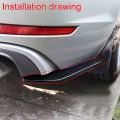 1 Pair Carbon Fiber Winglets Side Skirt Extension Car Front Rear Bumper Strip Lip Spoiler Diffuser Splitter Scratch Protector. 