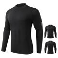 Kitty mall men's long sleeve sports shirt Pro Combat compression shirt reflective logo on sleeve [kanom] Ready to ship]. 