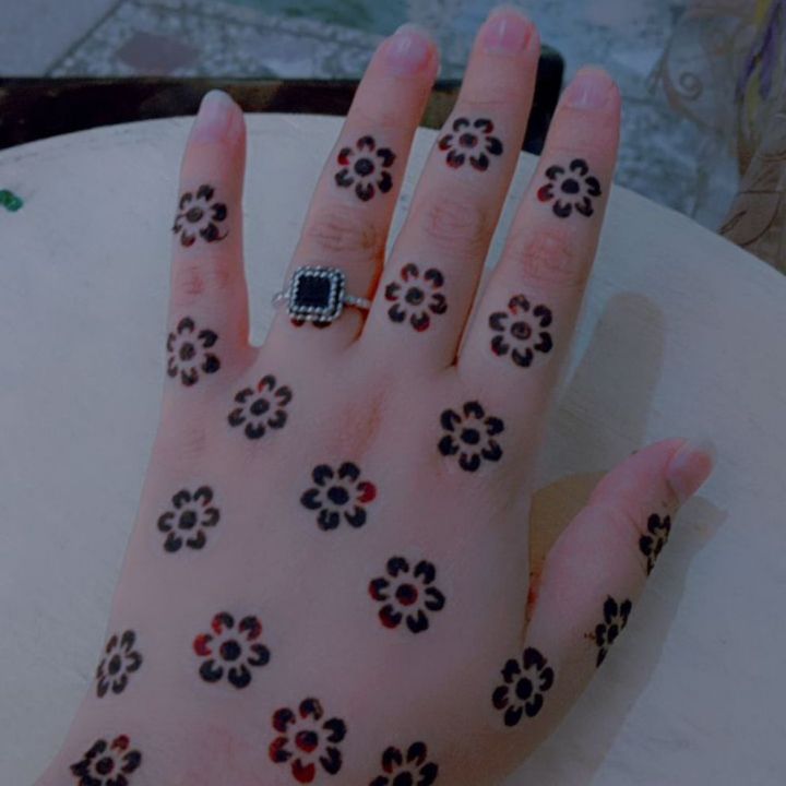 20 flowers mehndi design mehndi sticker