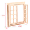 1 Set 1:12 Dollhouse Miniature DIY Wooden Window 16 Panel furniture for Children Play House Toys Accessories. 