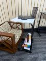 Double Layer Laptop Table Height Adjustable Movable Laptop Desk With Storage Shelf Lazy Sofa Corner Lift Computer Desk Table 2 Layers.