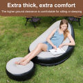 1PC inflatable lounger, inflatable lounge chair, Flocking PVC Foldable Lounge with Footrest, Outdoor Indoor Use. 