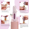 Portable Mini Perfume Refillable Atomizer Containers – Portable Perfume Spray Bottles, Travel Scent Pump Cases, Empty Fragrance Spray Bottles (5 ml) No Color Choice, Random Color. 