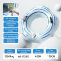 Inflatable Pool Floats Mermaid Tail Swim Ring Transparent Blue Donut Tube with Built-in Air Pump for Adults Kids Summer Beach.