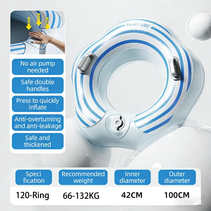 Inflatable%20Pool%20Floats%20Mermaid%20Tail%20Swim%20Ring%20Transparent%20Blue%20Donut%20Tube%20with%20Built-in%20Air%20Pump%20for%20Adults%20Kids%20Summer%20Beach%20-%20Image%207