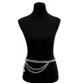 Tassel Gold Chain Belt For Women Dresses Designer Brand Luxury Punk Fringe Silver Waist Belts Female Metal Golden Dress Belt. 