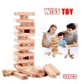 Wiss Toy 54 Pieces Number Wooden Tower Stacking Game Jenga Toy Wooden Block Balancing Toy for Kids and Adults Wooden Building Block, Party Game, Tumbling Tower Game. 
