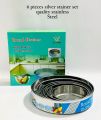 6 pieces silver stainer set quality stainless Steel/6PCS Stainless Steel Fine Mesh Flour Sieve Set Round Flour Filter Strainer Hot. 