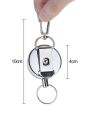 Recoil Buckle Keyring Holder - Resilience Steel Wire Rope, Retractable Spring Key Ring, Anti-Lost Outdoor Accessory. 