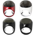 Motorcycle Red/White Front Headlight Fairing Windshield For Cafe Racer Honda Universal 7inch/16.5~18cm Retro Headlamp Windscreen. 