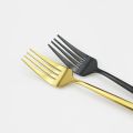 6pcs Gold Dessert Fork Dinnerware Set Mirror Stainless Steel Salad Fork Set Tableware Cutlery Set Home Party Kitchen Tableware.